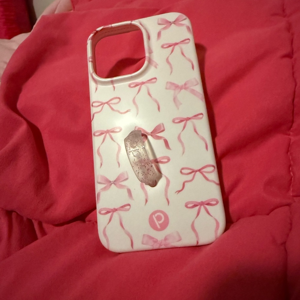 Pink Bow Pattern loopy iPhone 14 Pro Max